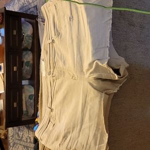 Torrid tan destructive denim short shorts. Size 22. EUC